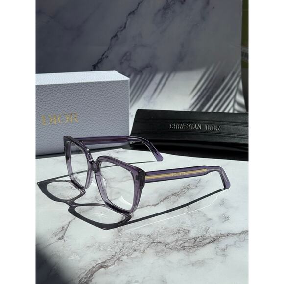 NEW Dior SpiritO S3I Eyeglasses Frames in Purple Transparent - Picture 6 of 8